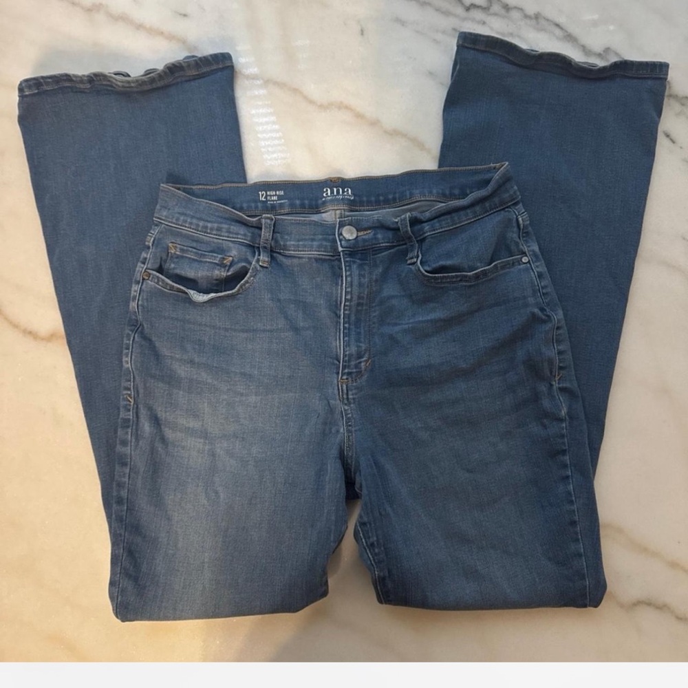 a.n.a Blue Flare Wide Leg Jeans Timeless Style